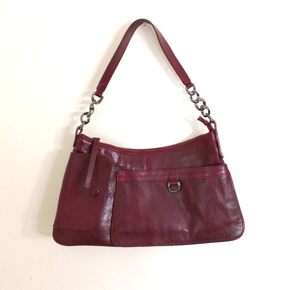 Latico Red Leather Shoulder Bags 14"Lx8.5"Wx3.5"D‎